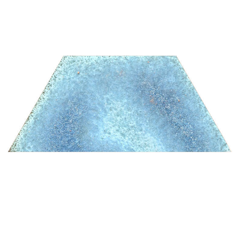 Half hexagon in matte light blue